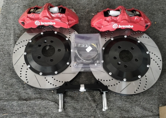 Audi A4B9 R19 Brembo GT6 için 380MM Diskli Kırmızı Araba Fren Kaliper Kitleri