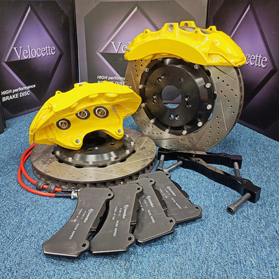 V6 6 Pistonlu Performanslı Araba Fren Kaliperleri, Oluklu Disk 380mm Çaplı