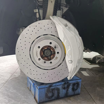 Modifiye Beyaz Porsche Fren Kaliperleri 1 Pot 330mm 345mm 370mm