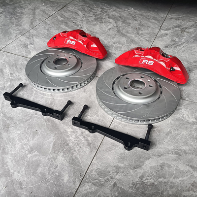 Audi A5 Yükseltme Araba Fren Kaliper Kiti 6 Büyük Pot Kırmızı Renk Monoblok Kalper