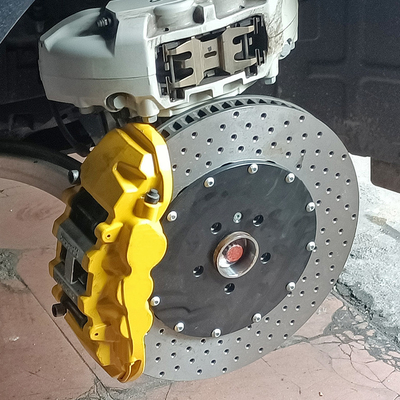 Yükseltme Araba Fren Kaliperleri 8520 Büyük 6 Pistonlu Kaliperler Sarı Renk Zeekr 001 İçin Fit