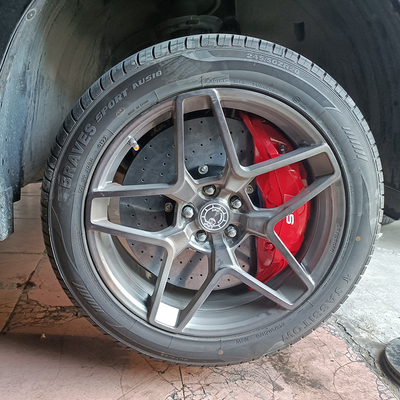 Araba Modifikasyonu 10 Pistonlu Fren Kaliperleri Honda UR-V için Karbon Seramik Diskler