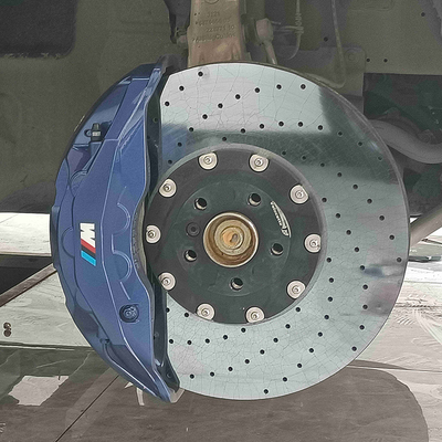 Alüminyum BMW X5 Fren Kaliperi Büyük Boy 10 Pistonlu Kaliperler 420mm Karbon Seramik Diskler