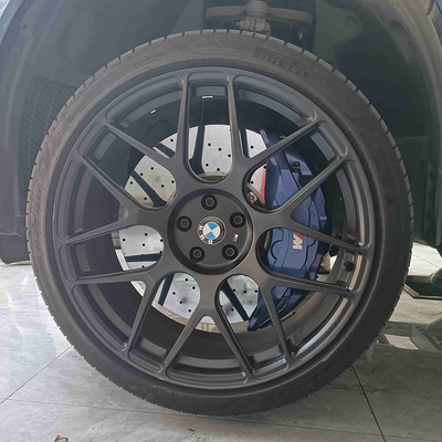 Alüminyum BMW X5 Fren Kaliperi Büyük Boy 10 Pistonlu Kaliperler 420mm Karbon Seramik Diskler