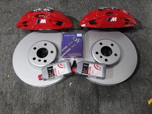 BMW X3 MP 4Pot Fren Kaliper Kitleri Kırmızı Renk 374MM Diskler Yedek Pedler İçin Fit
