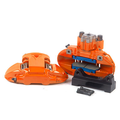 9N Turuncu Renk 380-400mm Fren Diskleri Otomatik Parçalar ve Yedek Parçalar 19-20 inç 6-Piston Fren Kaliberi Arka Tekerlek
